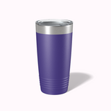 Personalized Floral Initial with Name 20 OZ Tumbler with Slider Lid