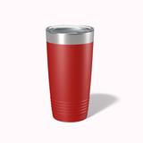 Personalized Floral Initial with Name 20 OZ Tumbler with Slider Lid