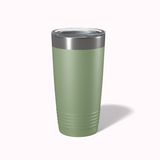 Personalized Floral Initial with Name 20 OZ Tumbler with Slider Lid