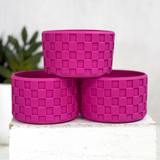 Punch Crystal Pink Checkered Silicone Protective Boot for Tumbler