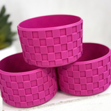 Punch Crystal Pink Checkered Silicone Protective Boot for Tumbler