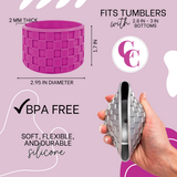 Punch Crystal Pink Checkered Silicone Protective Boot for Tumbler