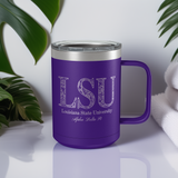Custom College Floral Travel Mug