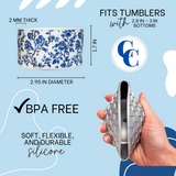 Blue Chinoiserie Silicone Protective Boot for Tumbler