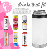 Personalized Floral Initial Skinny Can Cooler
