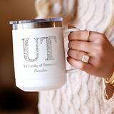 Custom College Floral Travel Mug