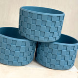 Glacier Blue Checkered Silicone Protective Boot for Tumbler