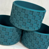 Seagloss Blue Checkered Silicone Protective Boot for Tumbler