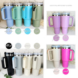Personalized 40oz Tumbler with Handle & Straw