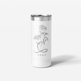 Personalized Floral Initial 22 OZ Skinny Tumbler