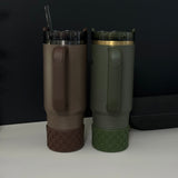 Espresso Brown Checkered Silicone Protective Boot for Tumbler
