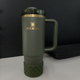 Cypress Green Checkered Silicone Protective Boot for Tumbler
