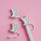 L V Silver Designer Straw Topper - 10 MM for Thick Straws