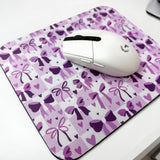 Purple Bow Mouse Pad