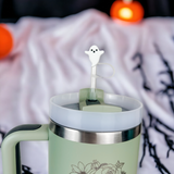 10 MM White Ghost Straw Topper