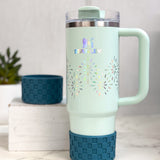 Seagloss Blue Checkered Silicone Protective Boot for Tumbler