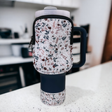 Neutral Floral Neoprene Tumbler Pouch Booksack