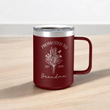 Custom Promoted to Grandma Insulated Coffee Camp Mug