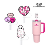 Valentines Day Straw Toppers 10 MM