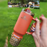 Gold Checkered Silicone Protective Boot for Tumbler