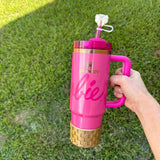 Gold Checkered Silicone Protective Boot for Tumbler