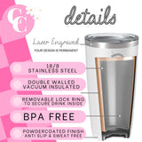 Personalized Name 20 OZ Tumbler with Slider Lid