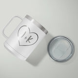 Personalized Initial Heart Insulated Coffee Camp Mug