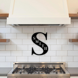 Last Name Initial Metal Sign