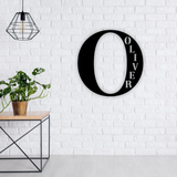 Last Name Initial Metal Sign