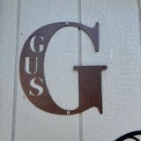 Last Name Initial Metal Sign