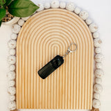 Black LED Flashlight Alarm Keychain