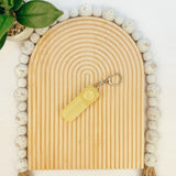 Yellow LED Flashlight Alarm Keychain