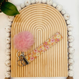 Stay Groovy Leather Keychain