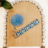 Blue Me Away Leather Keychain
