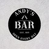 Personalized Bar Metal Sign