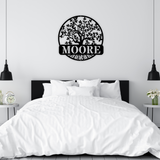 Tree of Life Metal Art Wall Décor with Family Name