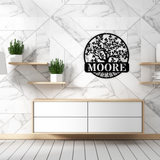 Tree of Life Metal Art Wall Décor with Family Name