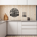 Tree of Life Metal Art Wall Décor with Family Name