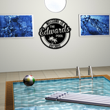 Personalized Welcome To The Family Pool Sign