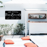 Pool & Patio Metal Sign