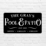 Pool & Patio Metal Sign
