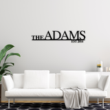 Modern Family Name Metal Sign