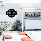 Backyard Bar & Grill Metal Sign