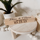 The First Day, The Yes Day, The Best Day Engraved Wood Block