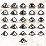 Initial Monogram Family Name Metal Sign