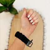 Black Scrunchie Wristlet Keychain