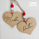 Valentine's Day Heart Shaped Basket Tag