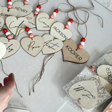 Valentine's Day Heart Shaped Basket Tag