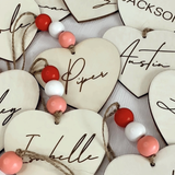 Valentine's Day Heart Shaped Basket Tag