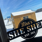 She Shed Personalized Metal Outdoor Sign